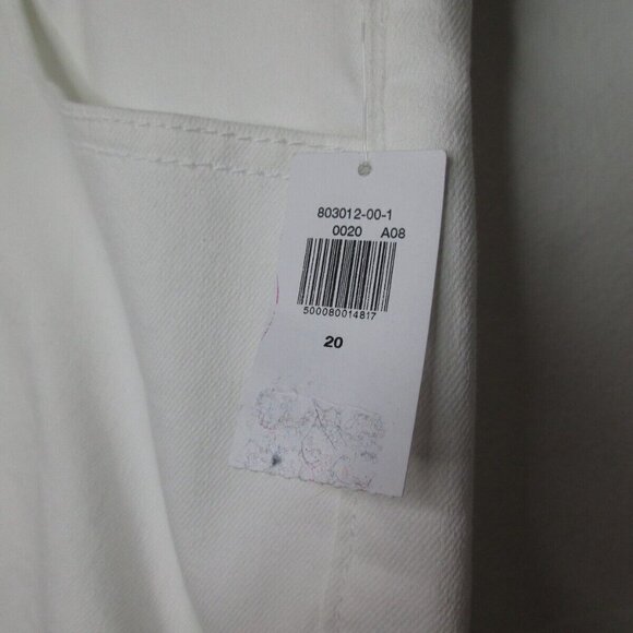 Old Navy Mom Short 20 White‎ Denim Mid-Rise Flat Front Cotton Blend Medium Wash - Picture 8 of 10